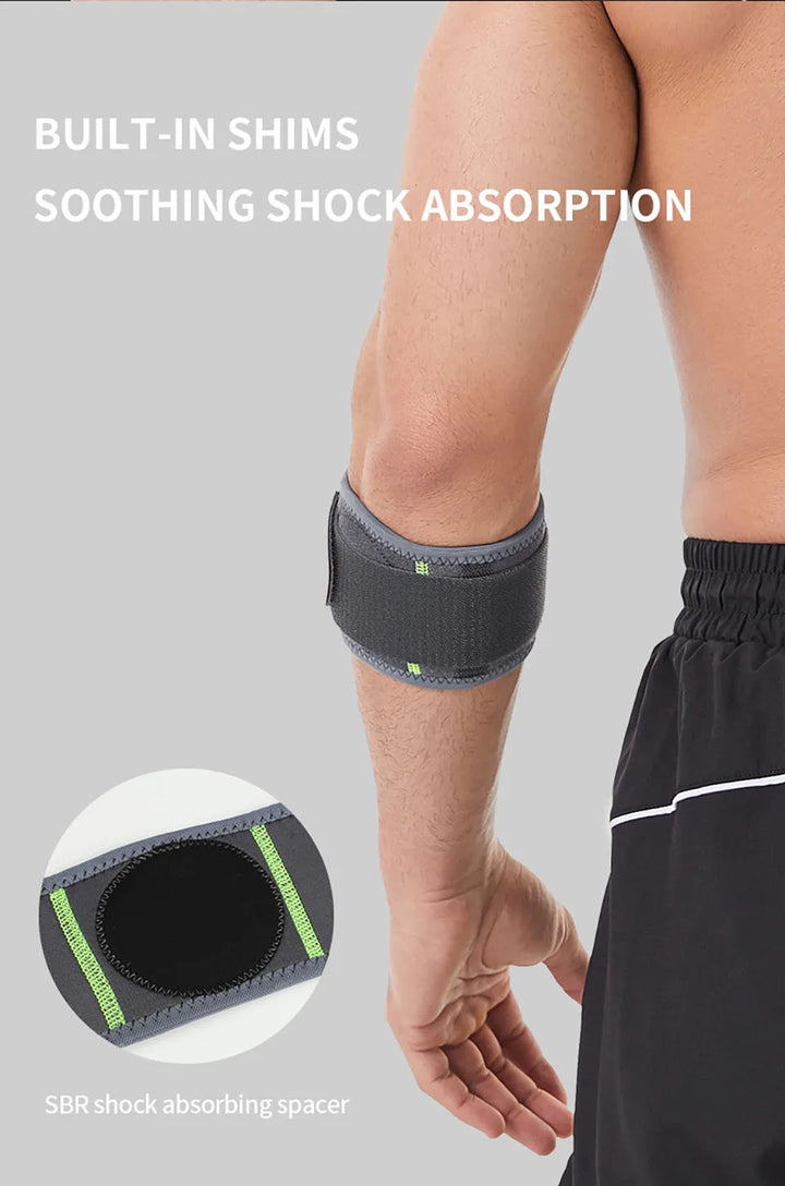 GTUBIKE Tennis Elbow Strap Compression Brace Forearm Support Band Pain Relief Adjustable Knit Polyester for Sports Injury Recovery &amp; Support