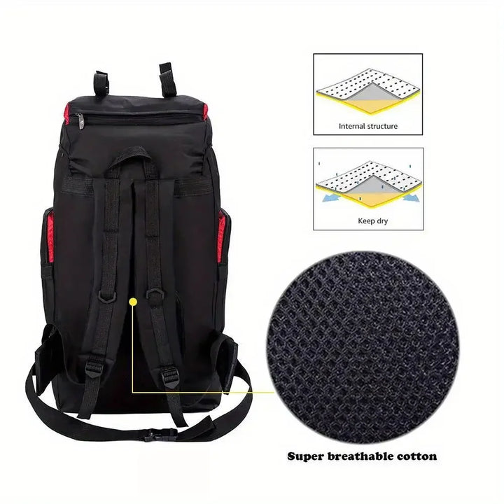 1pc 70L Outdoor Casual Sports Backpack, Large Capacity For Hiking Camping, Ultralight Cycling, Travel Mountaineering Bag
