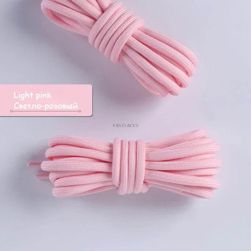Fashion Round Shoelaces Polyester Solid Classic For Yezy Sports Boot Bold Shoeslace Sneaker Shoe Lace Shoes Strings 1Pair