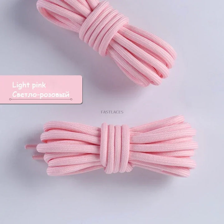 Fashion Round Shoelaces Polyester Solid Classic For Yezy Sports Boot Bold Shoeslace Sneaker Shoe Lace Shoes Strings 1Pair