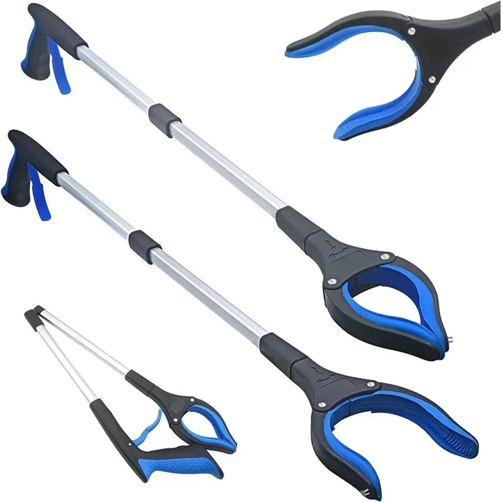 NovaSphere 80cm Garbage Picker Gripper Tool, 360° Rotating Clip Trash Grabber, Foldable Lightweight Aluminum Reacher for Outdoor Cleaning Waste Pickup
