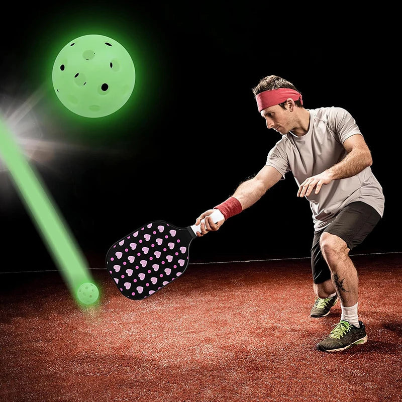 Hot！LED Light Up Pickleball Balls,Glow In The Dark Pickleball,Pickleball Gifts For Men And Women,Outdoor Pickleball Balls Play