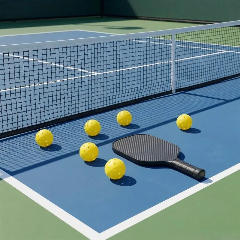 6/12/24PCS Pickleball 74MM Durable 40 Holes Outdoor Training Pickleball Accessories  Standard Pickle Balls for Competition 26g