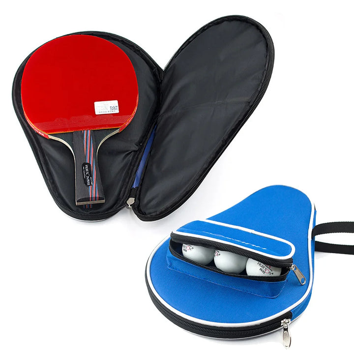 Table Tennis Racket Bag 30x20cm Oxford Cloth Ping Pong Paddle Case with Sponge Protection, Portable Storage for Rackets Balls Accessories