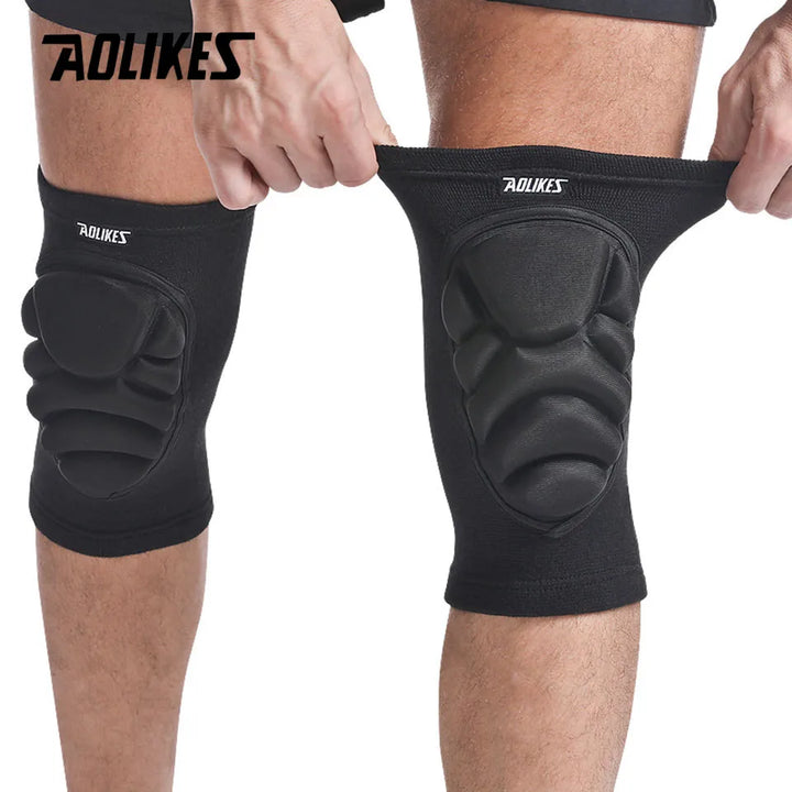 AOLIKES Knee Pads 1 Pair Anti-Slip Knee Sleeves with Thick EVA Foam Cushion for Volleyball, Football &amp; Dance Sports Protection