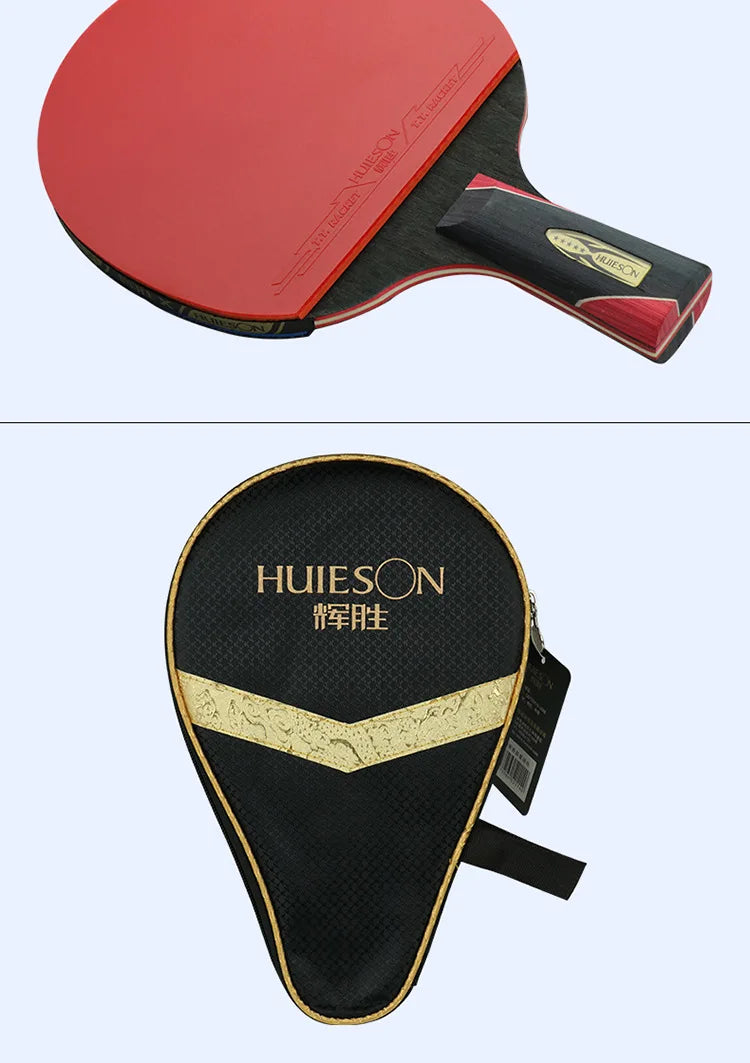 HuIESON Professional Carbon Table Tennis Bat Racket 6 7 8 Star Ping Pong Paddle for Beginner &amp; Advanced Players with Lightweight Grip