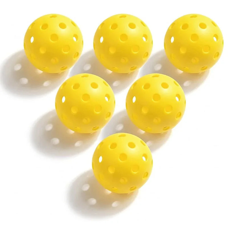 6/12/24PCS Pickleball 74MM Durable 40 Holes Outdoor Training Pickleball Accessories  Standard Pickle Balls for Competition 26g