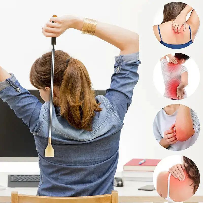 Extendable Magnetic Ball Hackle Back Scratcher With Magnet Telescopic Scratching Backscratcher Massager Back Scraper