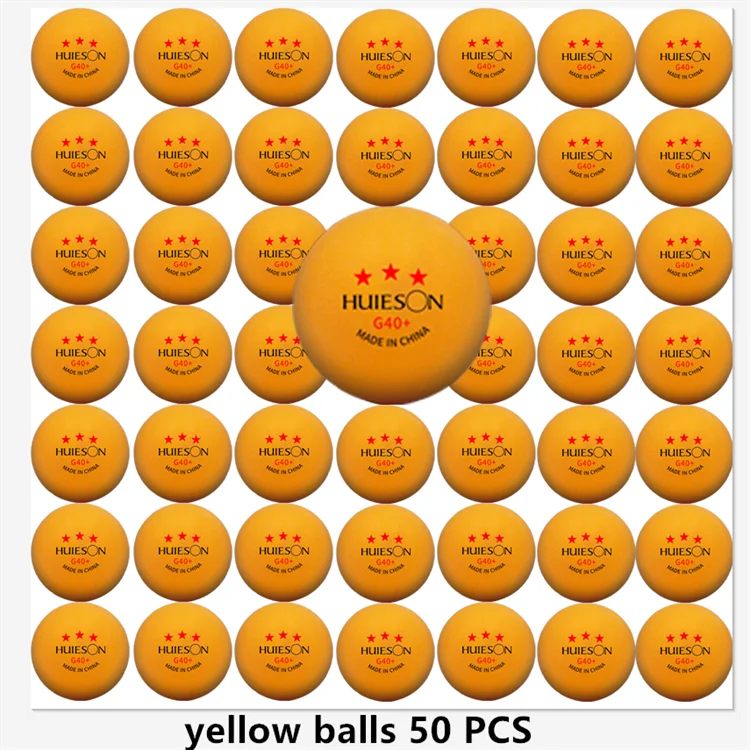 Huieson 3-Star Table Tennis Balls 50–100 Pack, 40+ ABS Ping Pong Balls, G40 Competition Quality, Durable Seamless Training &amp; Tournament Balls, 2.8g