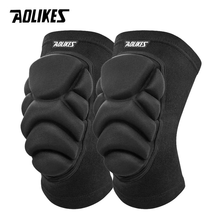 AOLIKES Knee Pads 1 Pair Anti-Slip Knee Sleeves with Thick EVA Foam Cushion for Volleyball, Football &amp; Dance Sports Protection