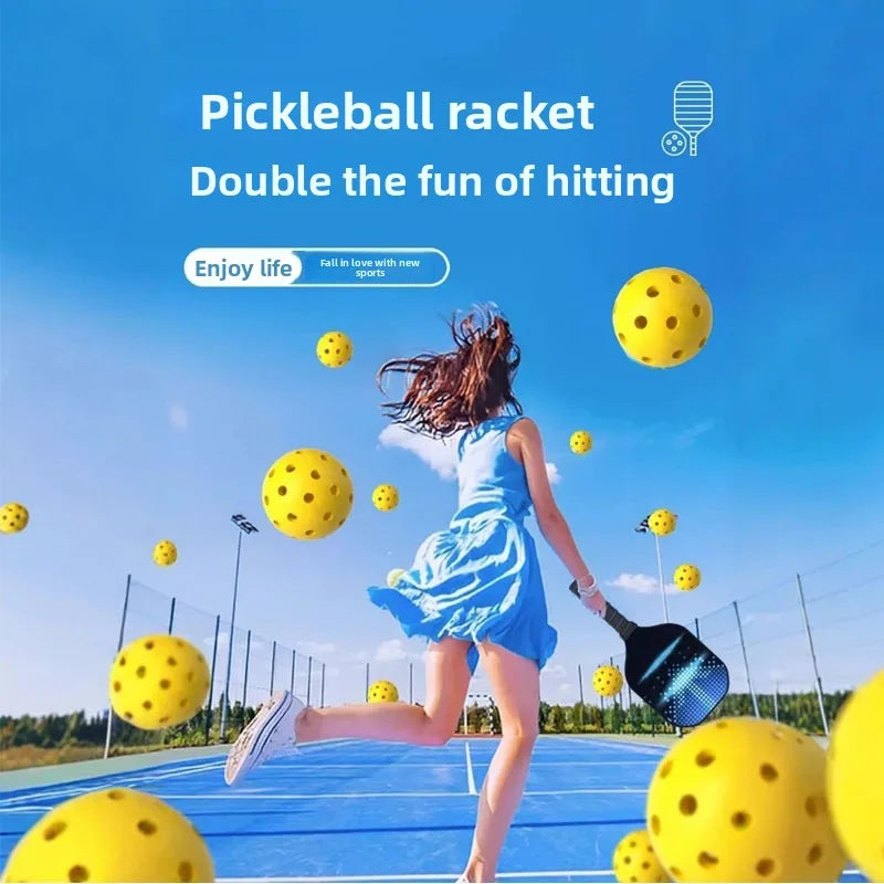 6/12/24PCS Pickleball 74MM Durable 40 Holes Outdoor Training Pickleball Accessories  Standard Pickle Balls for Competition 26g