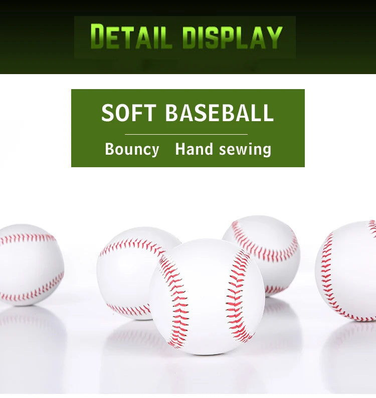 Baseball Training Ball Set 7cm PVC Soft Safety Practice Balls 145g Handmade for Kids &amp; Adults - Durable Match &amp; Exercise Baseballs