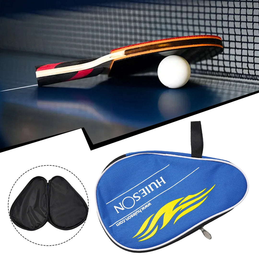 Table Tennis Racket Bag 30x20cm Oxford Cloth Ping Pong Paddle Case with Sponge Protection, Portable Storage for Rackets Balls Accessories