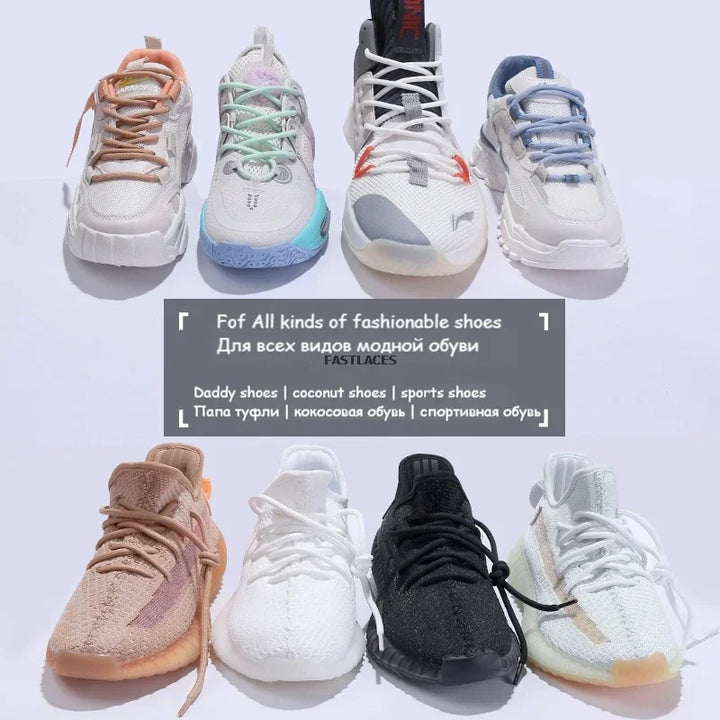 Fashion Round Shoelaces Polyester Solid Classic For Yezy Sports Boot Bold Shoeslace Sneaker Shoe Lace Shoes Strings 1Pair
