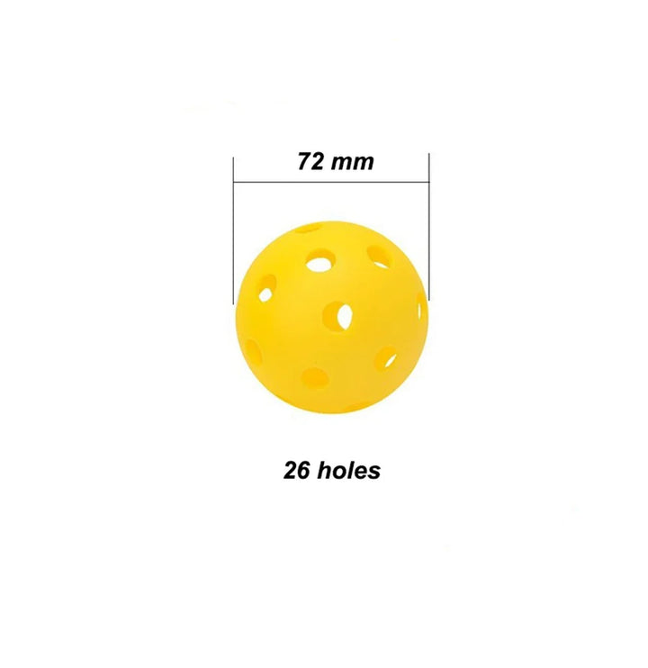 Durable 26 Holes Pickleballs Colorful Indoor Outdoor Training Paddle Ball 6/12/24Pcs Pickleball for Competition and Practice