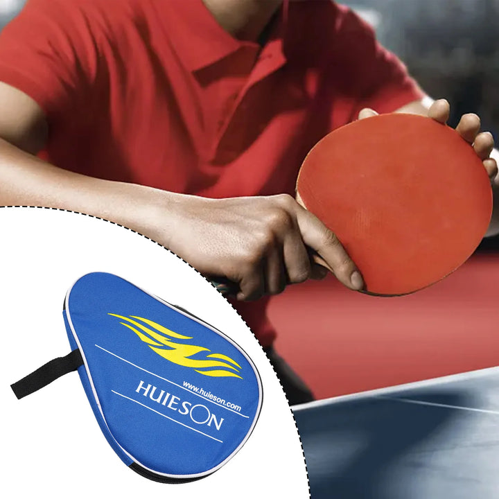 Table Tennis Racket Bag 30x20cm Oxford Cloth Ping Pong Paddle Case with Sponge Protection, Portable Storage for Rackets Balls Accessories
