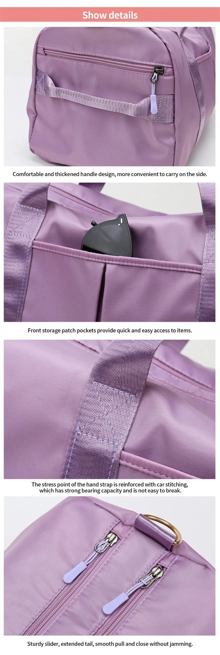 Outdoor Waterproof Nylon Sports Gym Bags Men Women Training Fitness Travel Handbag Yoga Mat Sport Bag with shoes Compartment