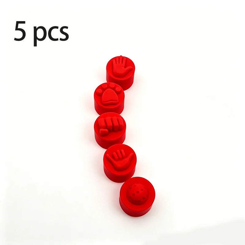 5pcs Color-Coded Pickleball Paddle End Caps Suitable for Paddles, Hot- Durable Balance Enhancing Handle Tips with Slap Cap, Comp
