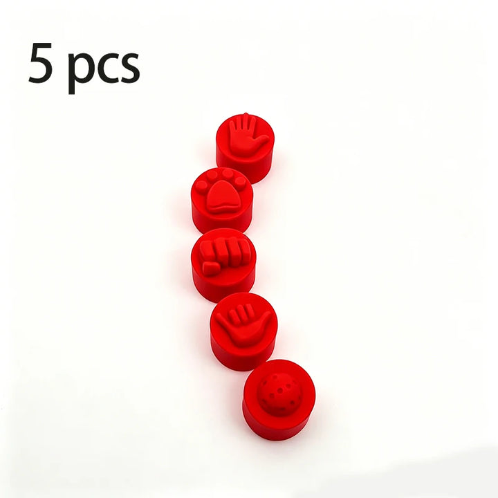 5pcs Color-Coded Pickleball Paddle End Caps Suitable for Paddles, Hot- Durable Balance Enhancing Handle Tips with Slap Cap, Comp