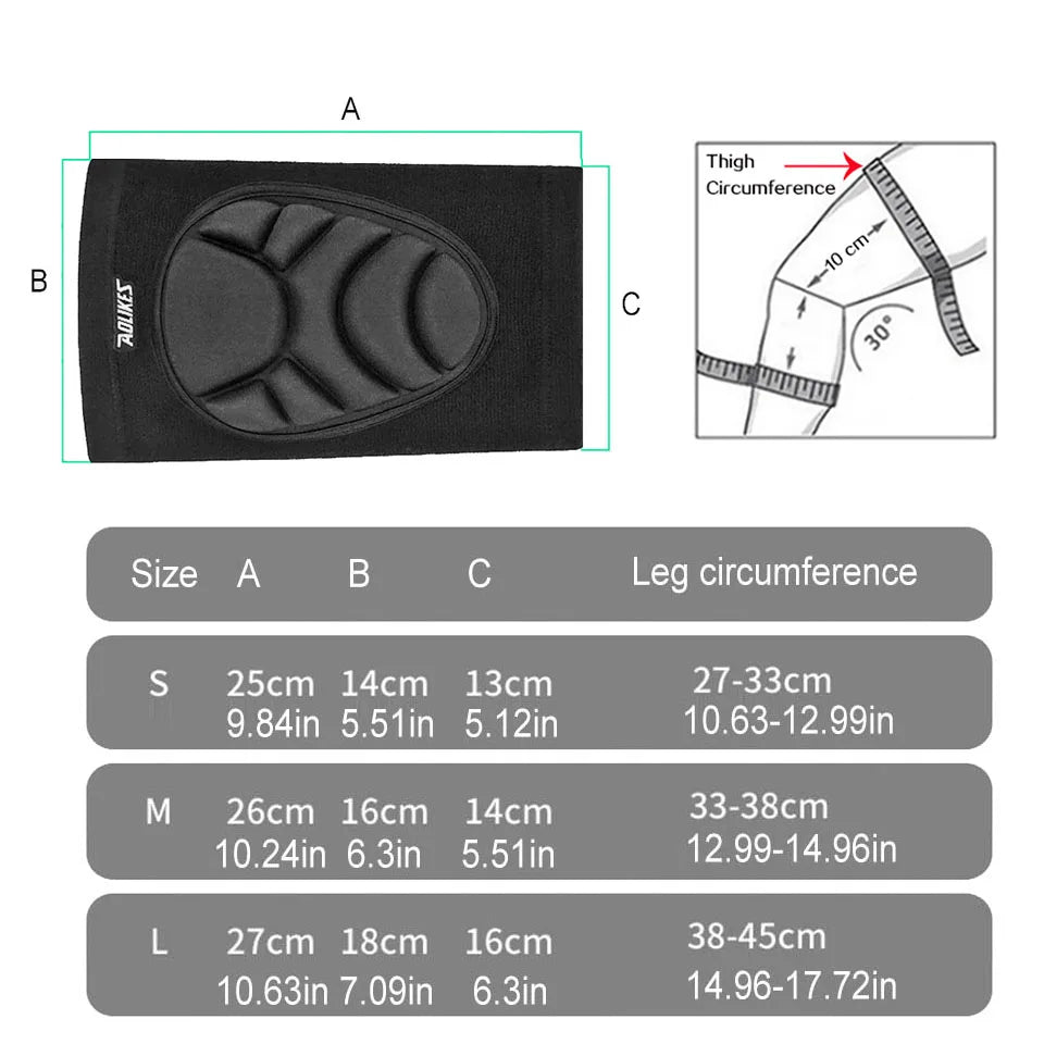 AOLIKES Knee Pads 1 Pair Anti-Slip Knee Sleeves with Thick EVA Foam Cushion for Volleyball, Football &amp; Dance Sports Protection