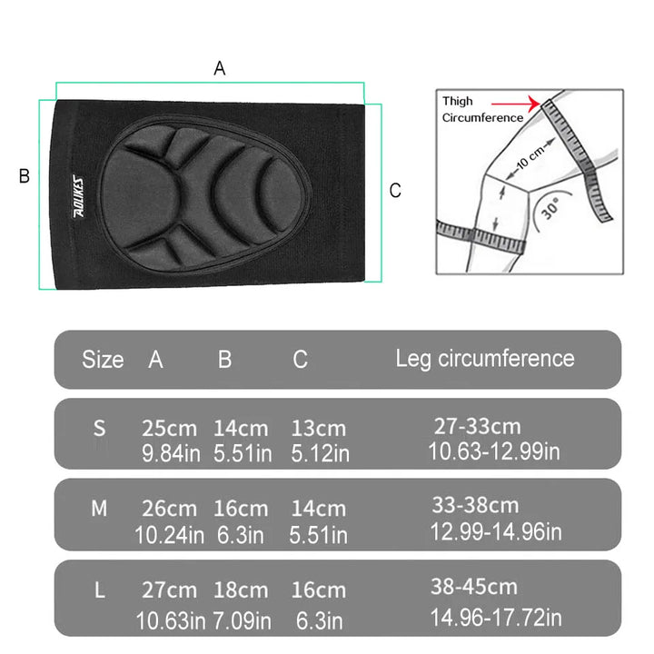 AOLIKES Knee Pads 1 Pair Anti-Slip Knee Sleeves with Thick EVA Foam Cushion for Volleyball, Football &amp; Dance Sports Protection
