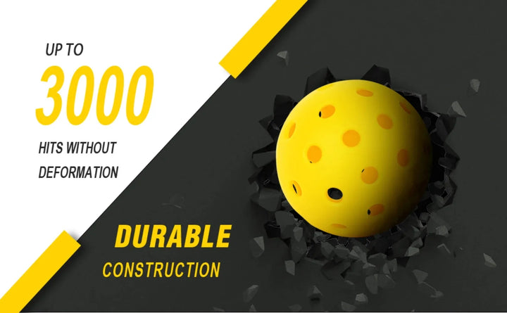 Pickleball 74MM Outdoor Pickleballs 6/12/24 Pack - Durable 40 Hole PP+PE Balls, 26g Competition Training Balls for Outdoor Pickleball Sports
