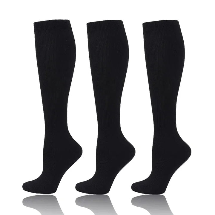 58 Styles 3 Pairs/Pack Compression Socks Knee High 30MmHg  Women Men Sports Socks Edema Diabetes Varicose Veins Running Socks