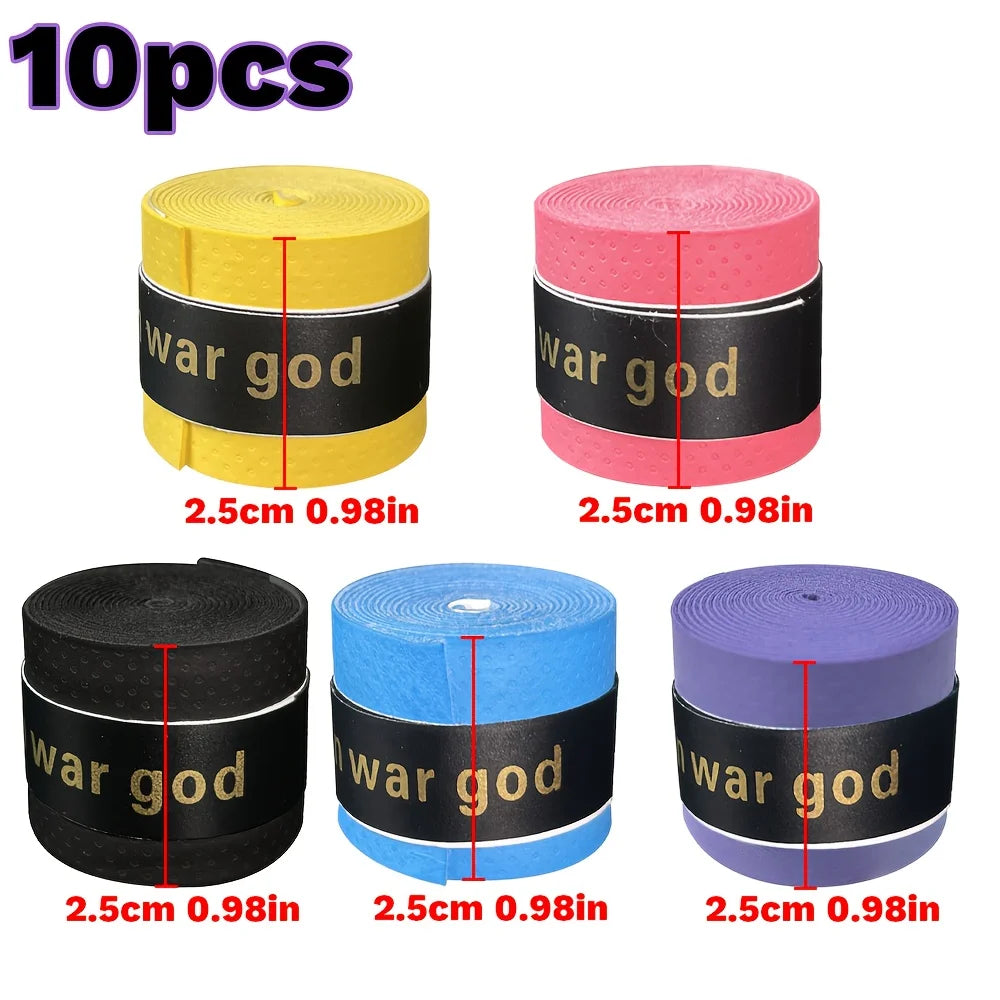 Non-Slip Tennis Racket Overgrip Tape, Sweat-Absorbing Pre-Cut Rubber Grip Wrap for Tennis, Badminton &amp; Pickleball, Comfortable Cushion Hand Tape