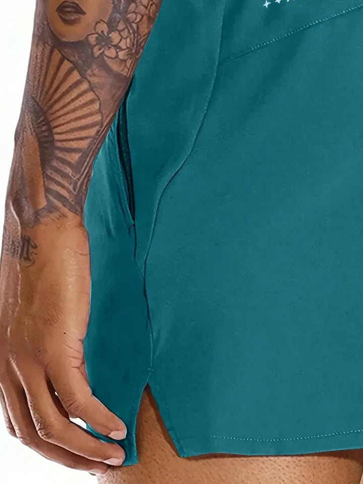Men 2025 New  Summer Beach New Models Solid Color Fashion Leisure Comfortable Elastic Waist Double Pockets Cool Sports Shorts