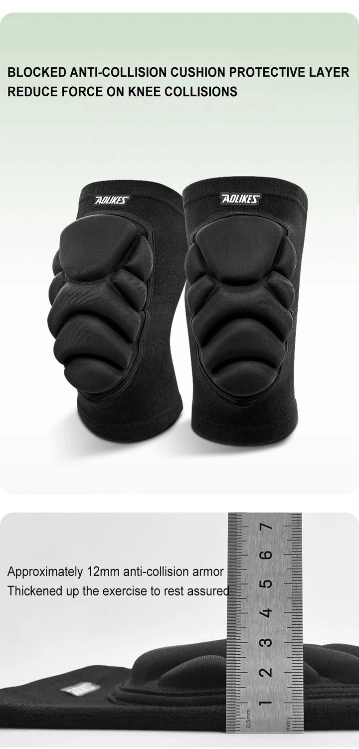 AOLIKES Knee Pads 1 Pair Anti-Slip Knee Sleeves with Thick EVA Foam Cushion for Volleyball, Football &amp; Dance Sports Protection