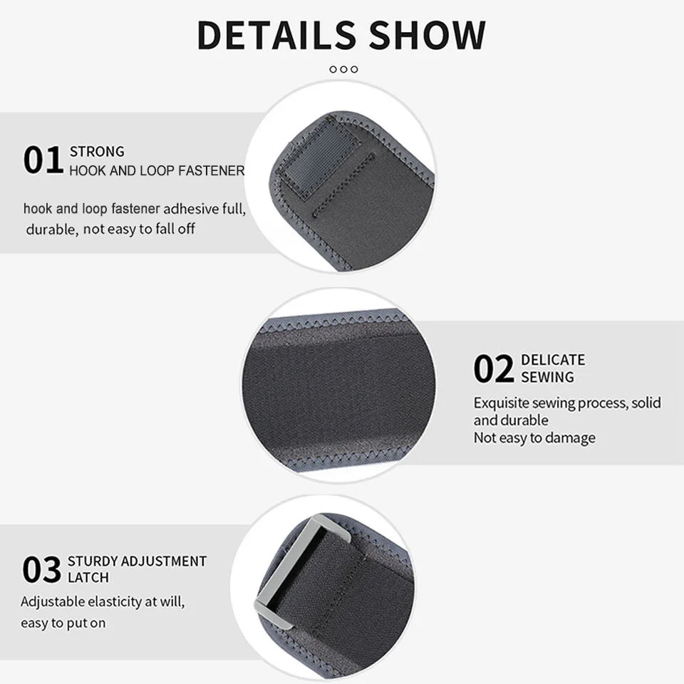 GTUBIKE Tennis Elbow Strap Compression Brace Forearm Support Band Pain Relief Adjustable Knit Polyester for Sports Injury Recovery &amp; Support