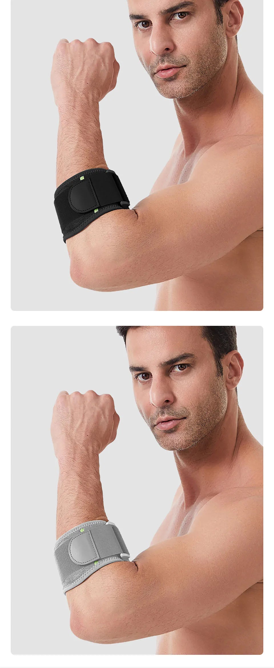 GTUBIKE Tennis Elbow Strap Compression Brace Forearm Support Band Pain Relief Adjustable Knit Polyester for Sports Injury Recovery &amp; Support