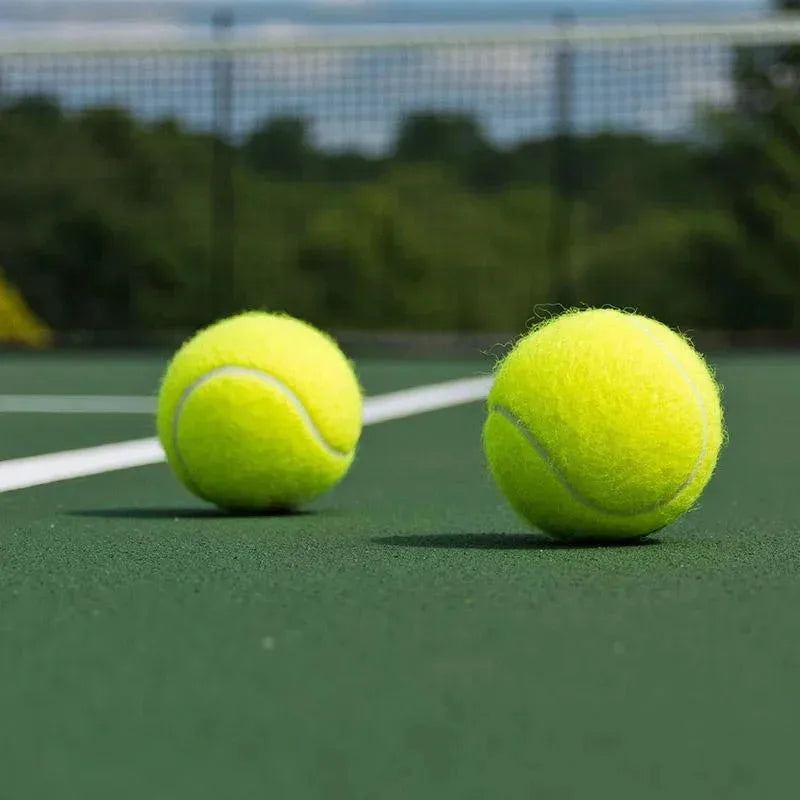 3pcs Professional Rubber Tennis Ball High Resilience Tennis Practice Ball for School Club Competition Training Exercises