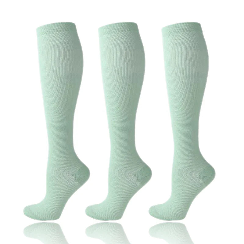 58 Styles 3 Pairs/Pack Compression Socks Knee High 30MmHg  Women Men Sports Socks Edema Diabetes Varicose Veins Running Socks