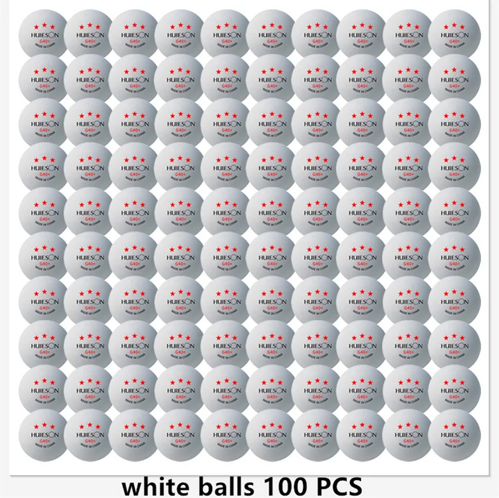 Huieson 3-Star Table Tennis Balls 50–100 Pack, 40+ ABS Ping Pong Balls, G40 Competition Quality, Durable Seamless Training &amp; Tournament Balls, 2.8g