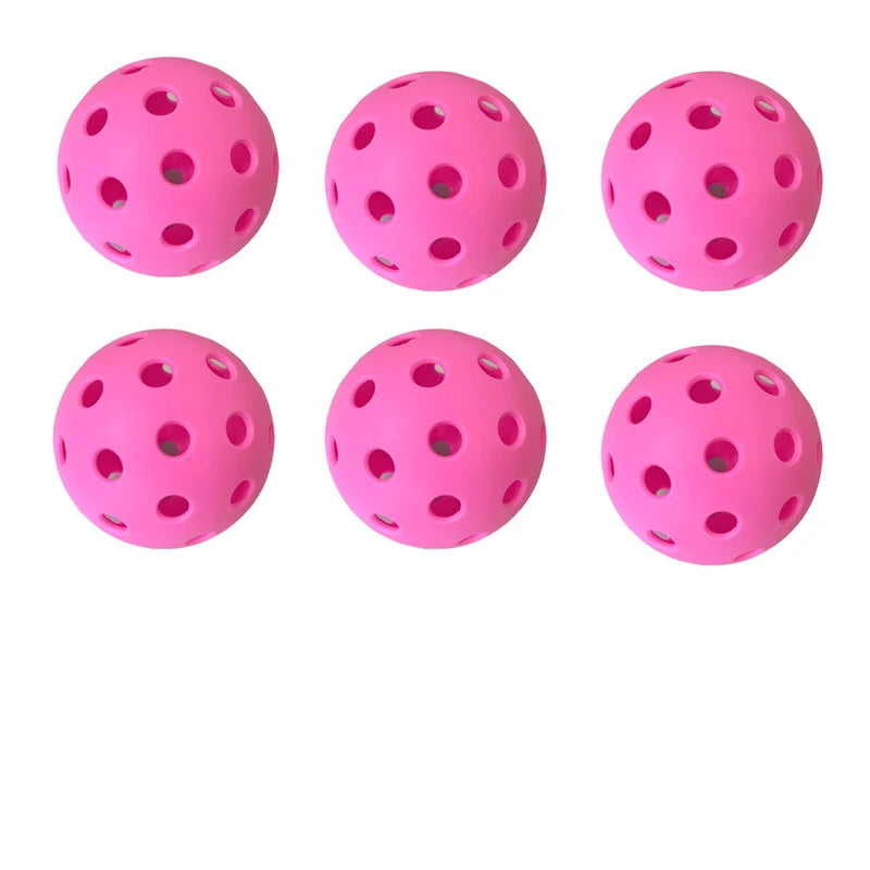Durable 26 Holes Pickleballs Colorful Indoor Outdoor Training Paddle Ball 6/12/24Pcs Pickleball for Competition and Practice