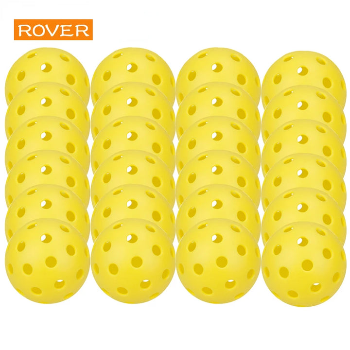 Pickleball 74MM Outdoor Pickleballs 6/12/24 Pack - Durable 40 Hole PP+PE Balls, 26g Competition Training Balls for Outdoor Pickleball Sports