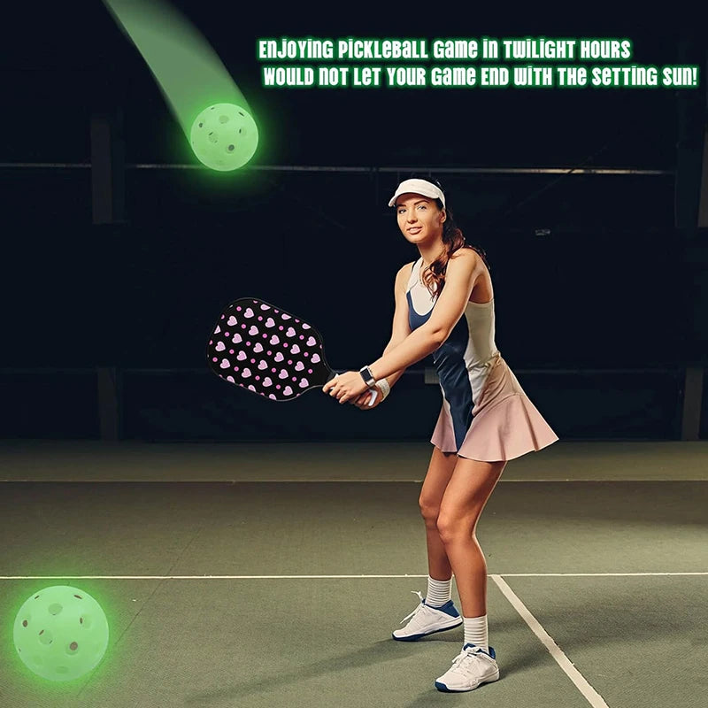 Hot！LED Light Up Pickleball Balls,Glow In The Dark Pickleball,Pickleball Gifts For Men And Women,Outdoor Pickleball Balls Play