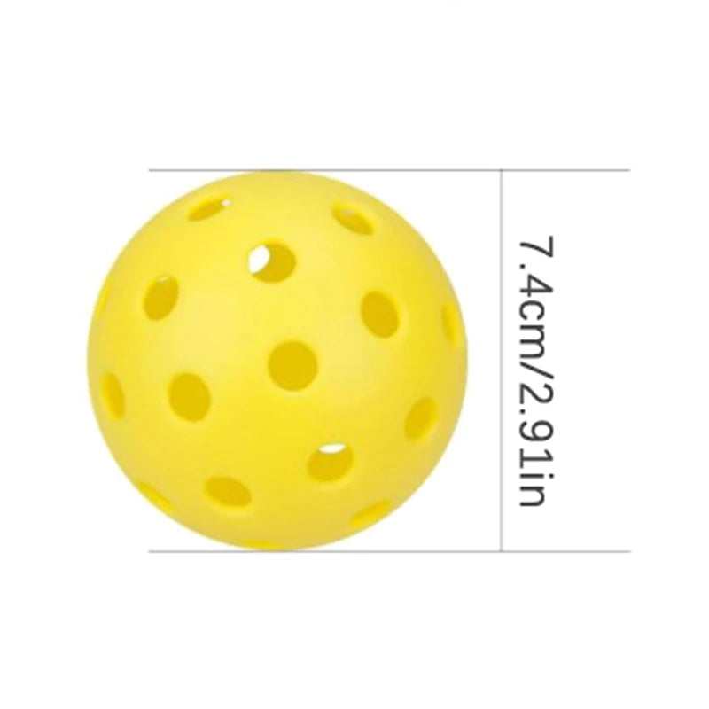 6pcs Pickleball 74MM Durable 40 Holes Outdoor Colorful Pickleballs Training And Entertainment Paddle Ball For Practice Sports