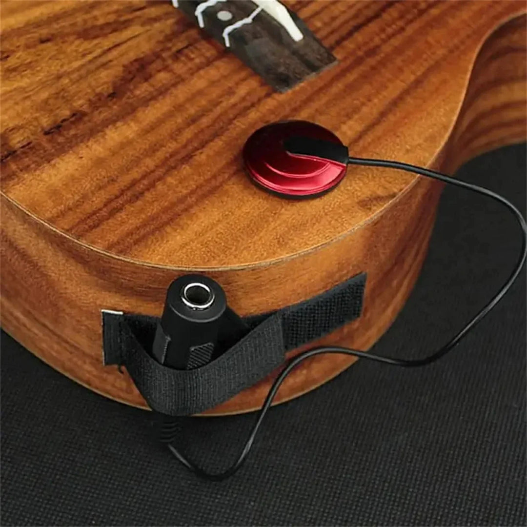 Professional Piezo Contact Mic Pickup Quick-Clip, Guitar/Violin/Banjo/Mandolin/Ukulele Transducer | Durable Plastic-Metal, High Sensitivity Sound