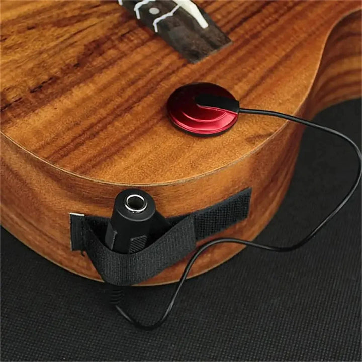 Professional Piezo Contact Mic Pickup Quick-Clip, Guitar/Violin/Banjo/Mandolin/Ukulele Transducer | Durable Plastic-Metal, High Sensitivity Sound