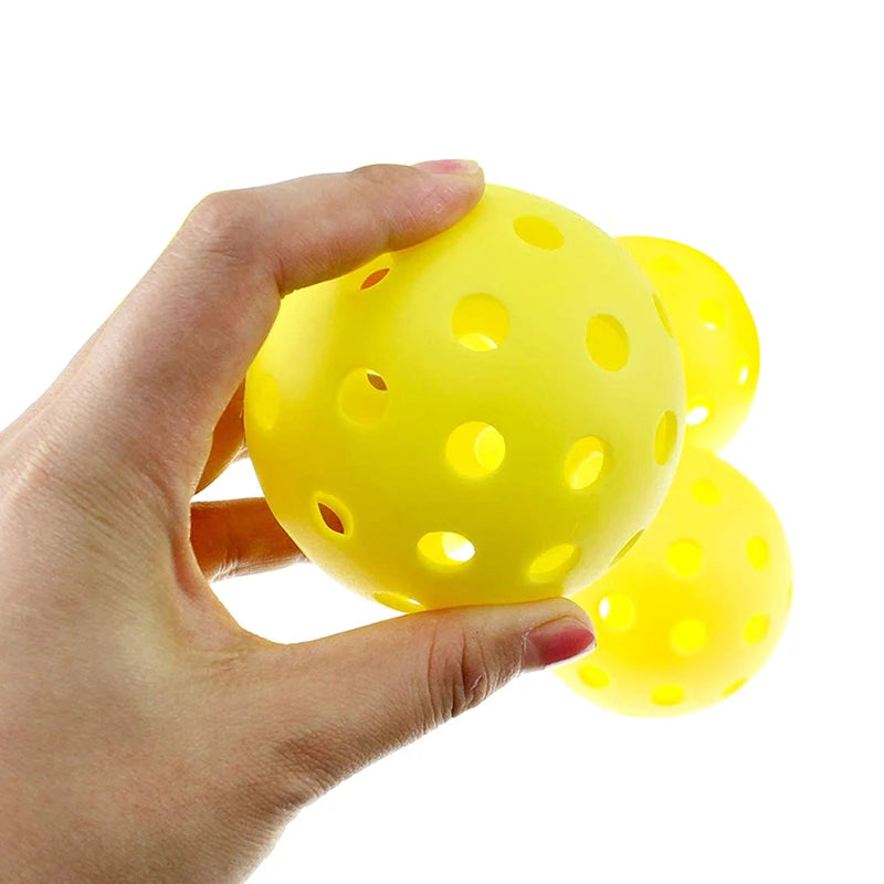 6pcs Pickleball 74MM Durable 40 Holes Outdoor Colorful Pickleballs Training And Entertainment Paddle Ball For Practice Sports