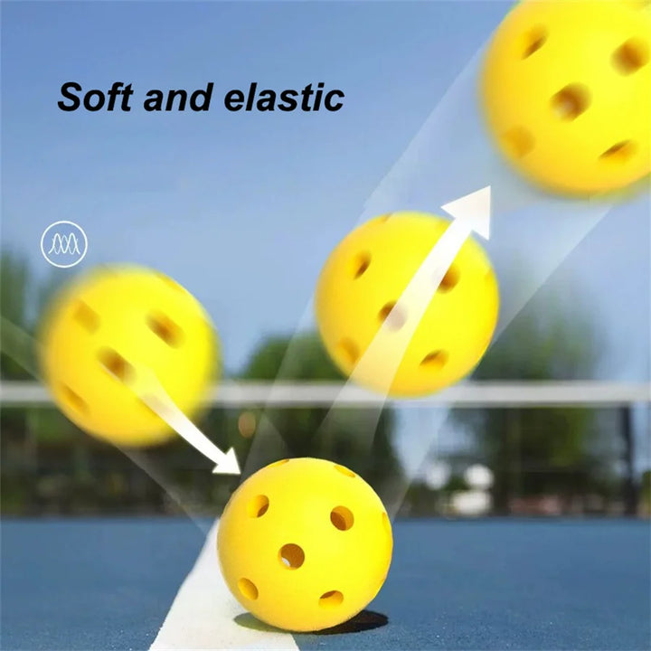 Durable 26 Holes Pickleballs Colorful Indoor Outdoor Training Paddle Ball 6/12/24Pcs Pickleball for Competition and Practice