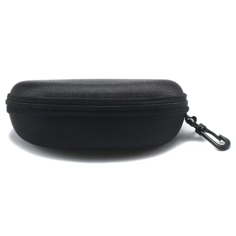1PC 2025 new sports anti glasses box EVA zipper box Oxford cloth glasses box portable hook 2030