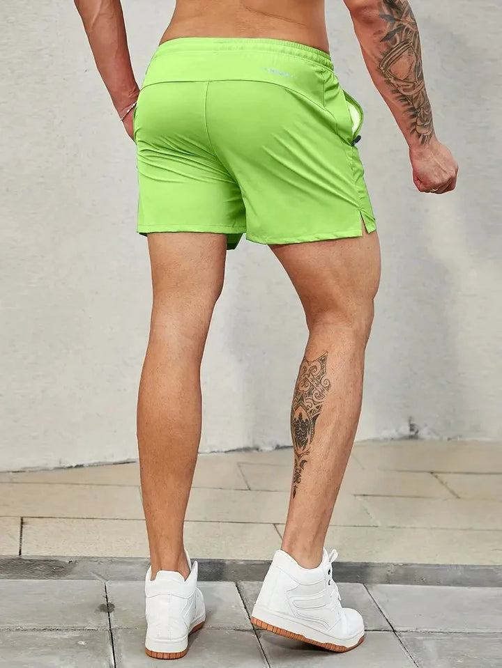 Men 2025 New  Summer Beach New Models Solid Color Fashion Leisure Comfortable Elastic Waist Double Pockets Cool Sports Shorts