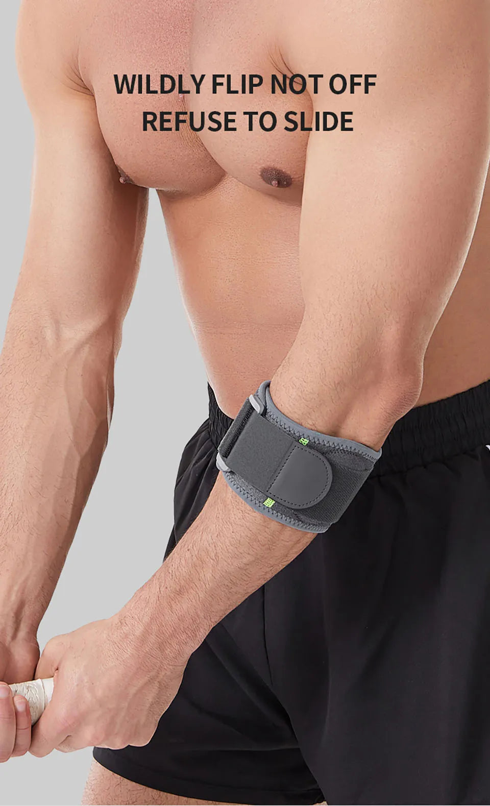 GTUBIKE Tennis Elbow Strap Compression Brace Forearm Support Band Pain Relief Adjustable Knit Polyester for Sports Injury Recovery &amp; Support