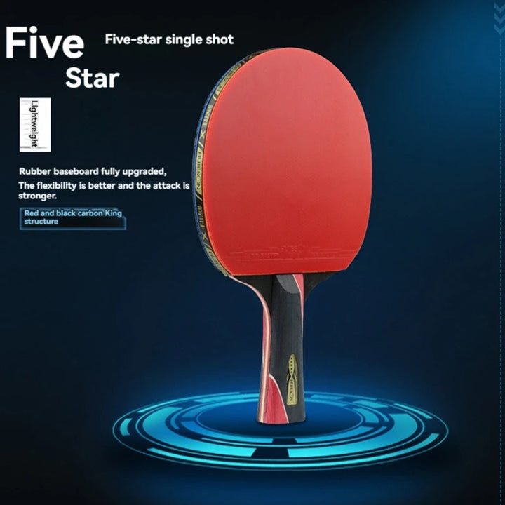 HuIESON Professional Carbon Table Tennis Bat Racket 6 7 8 Star Ping Pong Paddle for Beginner &amp; Advanced Players with Lightweight Grip