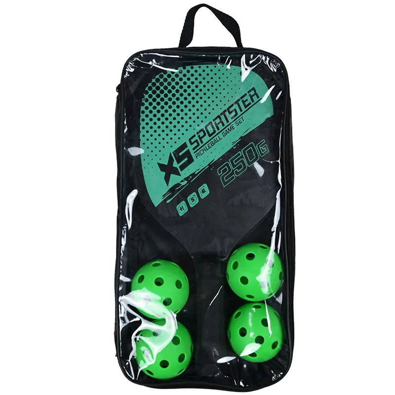 Pickleball Rackets Set Pickleball Paddle Set of 2 Rackets &amp; 4 Pickleballs Balls Pickle-Ball Racquet with Balls Sports Accessory