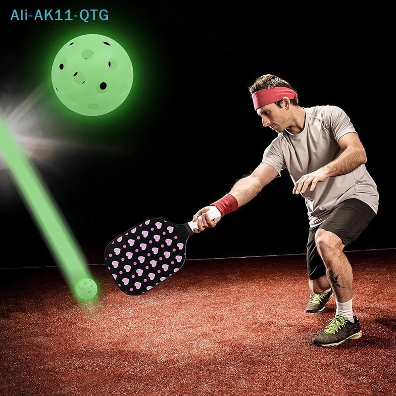 Hot！LED Light Up Pickleball Balls,Glow In The Dark Pickleball,Pickleball Gifts For Men And Women,Outdoor Pickleball Balls Play