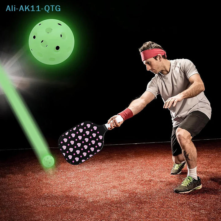 Hot！LED Light Up Pickleball Balls,Glow In The Dark Pickleball,Pickleball Gifts For Men And Women,Outdoor Pickleball Balls Play